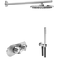 RVS Inbouw regendouche set, 2 weg