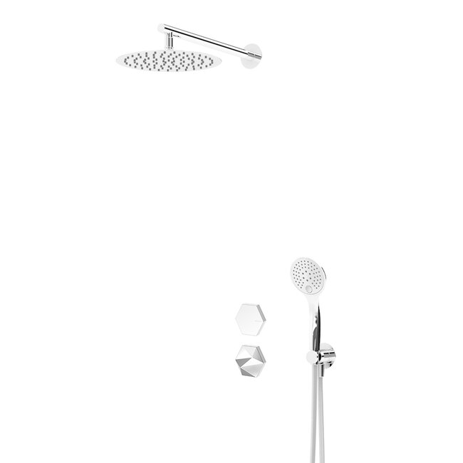 Utopia inbouw doucheset geborsteld inox
