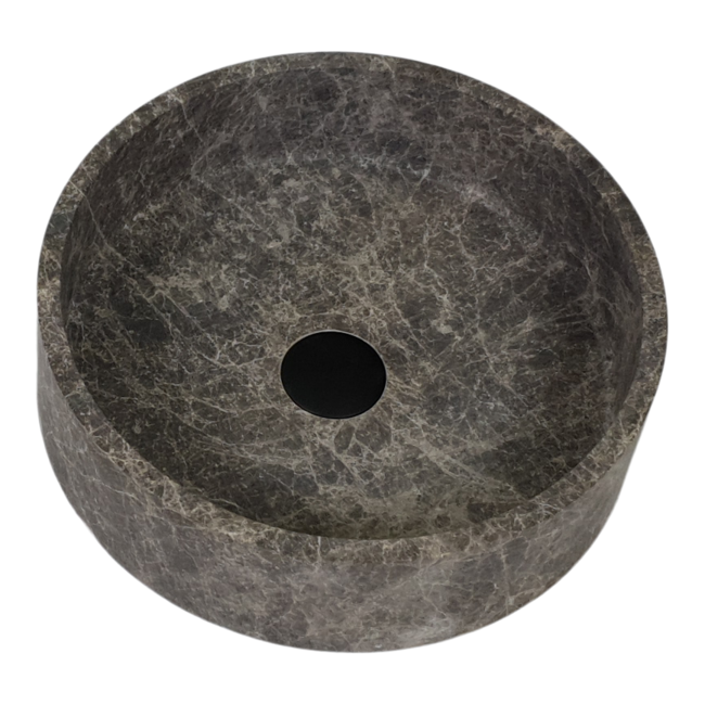 Como waskom natuursteen 38 cm  met afvoergat