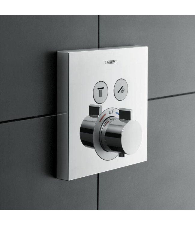 hansgroheShowerSelect Inbouw douche thermostaatkraan geborsteld goud