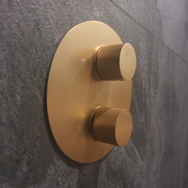 Como Mood 45 2-weg regendouche met 30cm hoofddouche - Geborstelde Messing