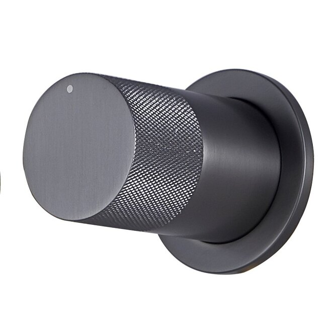 Como MOOD 45 inbouwkraan met geribbelde hendels gunmetal