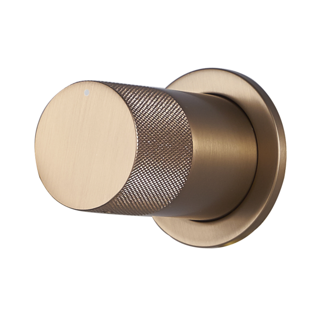 Como MOOD 45 inbouwkraan met geribbelde hendels rose gold