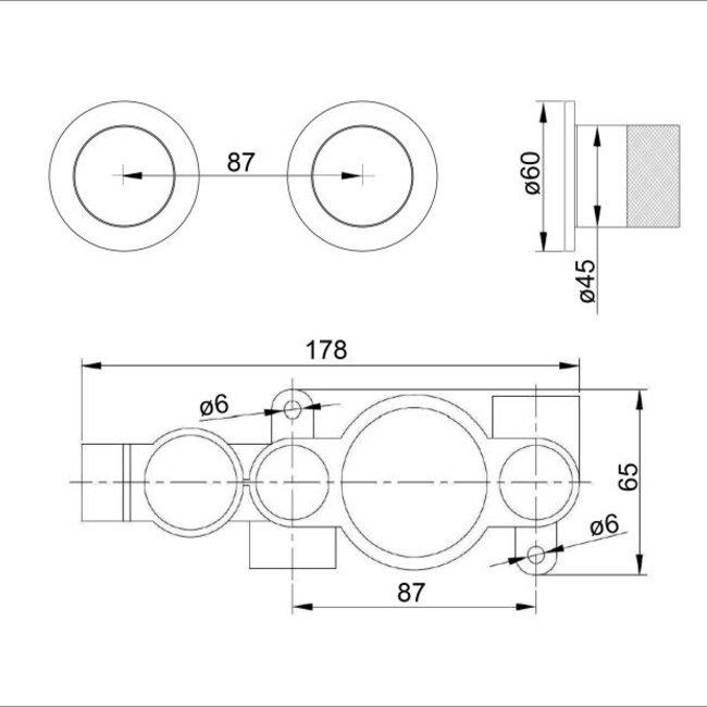Como Zwarte Regendouche Inbouw 30 cm | Thermostatische Regendouche Zwart PVD