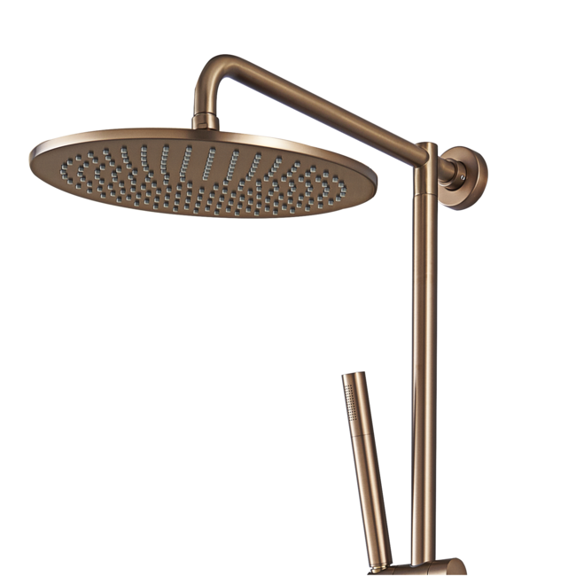 Como MOOD 3 standen regendouche opbouw met 30cm hoofddouche koper- Rose Gold