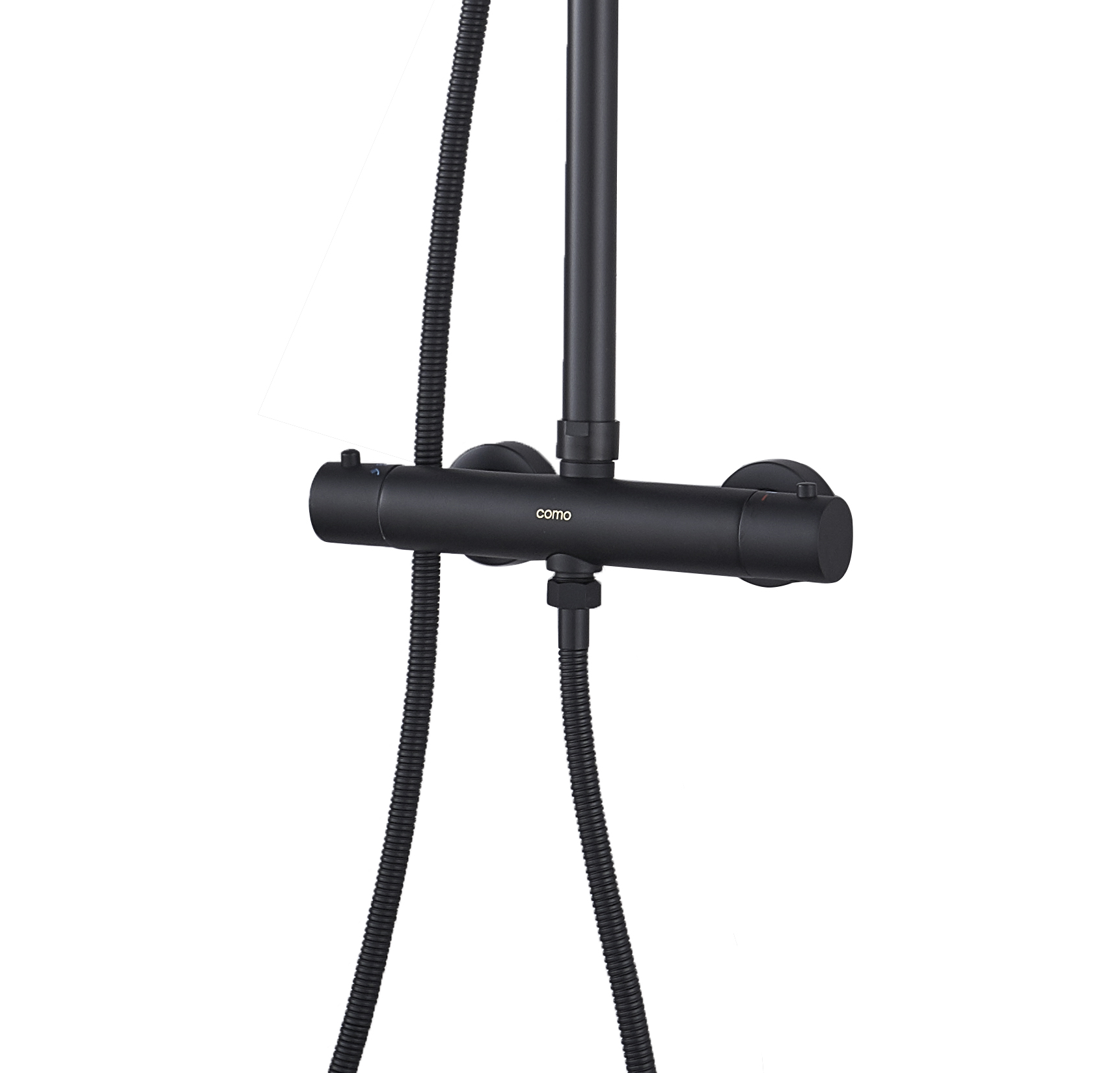 Doucheset zwart I MOOD I opbouw 3 standen met 30cm hoofddouche Sanitear