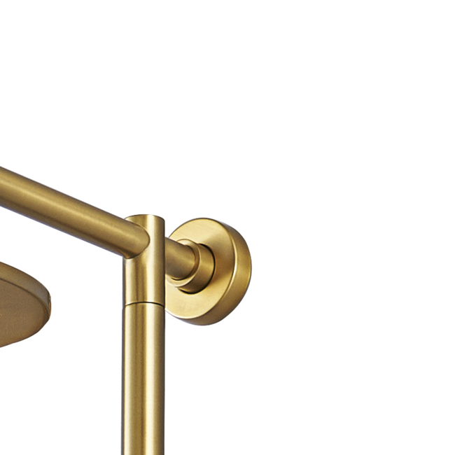 Como Mood 3 standen regendouche opbouw met 30cm hoofddouche - Geborstelde Messing