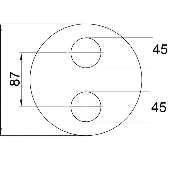 Como zwarte doucheset Mood45 rond met 30cm hoofddouche - Zwart