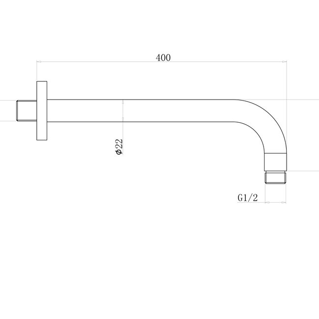 Como Mood 45 2-weg regendouche met 30cm hoofddouche - Geborstelde Messing