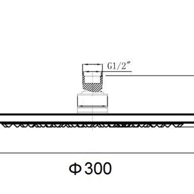 Como Mood 45 2-weg regendouche met 30cm hoofddouche - Geborstelde Messing