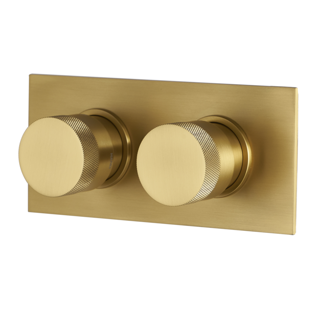 Como Mood 45, 2 weg regendouche set rechthoekig inbouw met 30cm hoofddouche goud