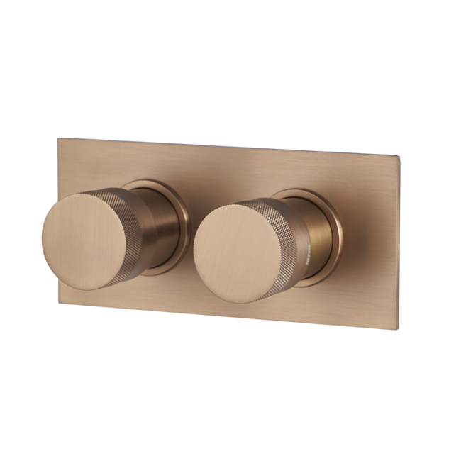 Como Mood 45 rechthoekig regendouche met 30 cm hoofddouche koper- rose goud