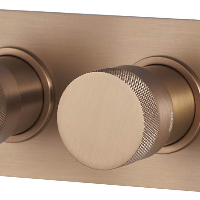 Como Mood 45 rechthoekig regendouche met 30 cm hoofddouche koper- rose goud