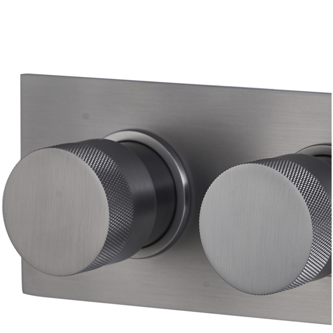 Como Mood 45 regendouche rechthoekig met 30 cm hoofddouche gunmetal