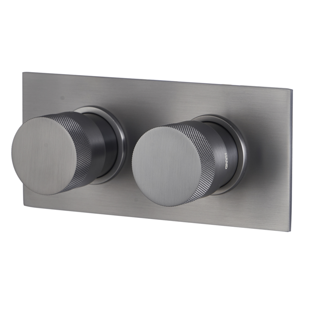 Como Mood 45 regendouche rechthoekig met 30 cm hoofddouche gunmetal