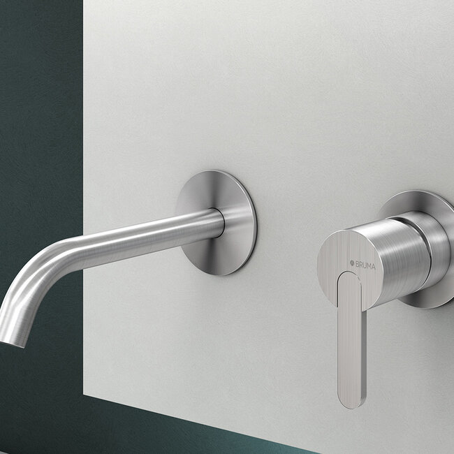 RVS 316 inbouw wastafelkraan met inbouwdeel