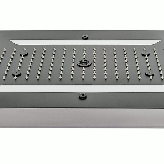 Como Hoofddouche waterval mat zwart met led verlichting