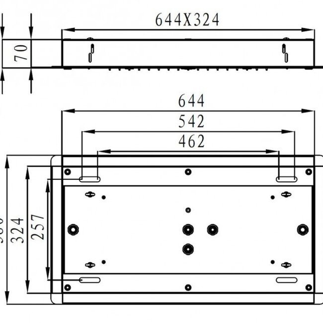 Como Hoofddouche waterval met led verlichting RVS