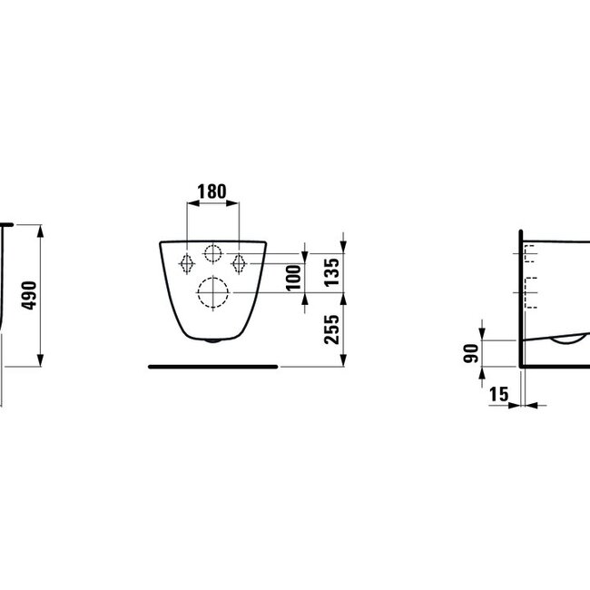 Wc met sproeier incl bidet kraan van Laufen Pro