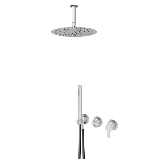 Flow 316 AISI RVS inbouw doucheset plafond