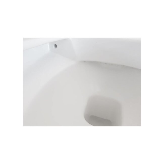 Sanitear ELEMENTO, Antibacterieel Hangend toilet, Spoelrandloos  ( rimfree) MAT WIT met zitting