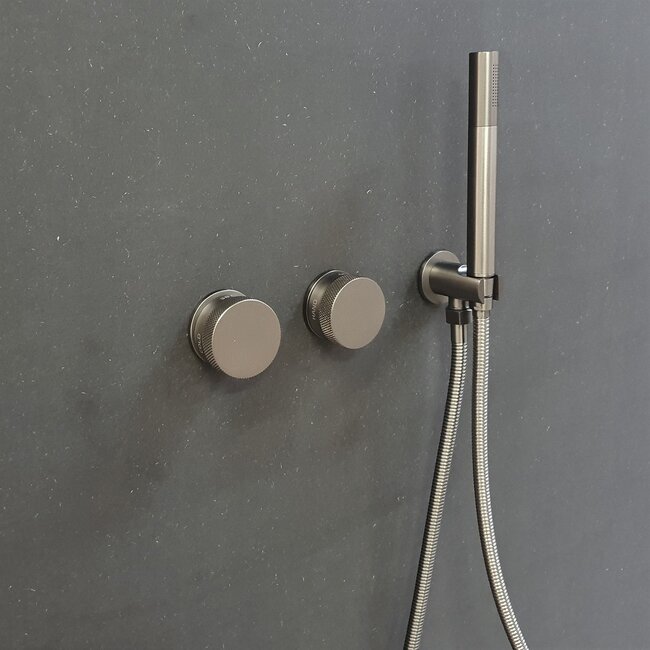 Como Regendouche Plafond Mood 60 Gunmetal Compleet set