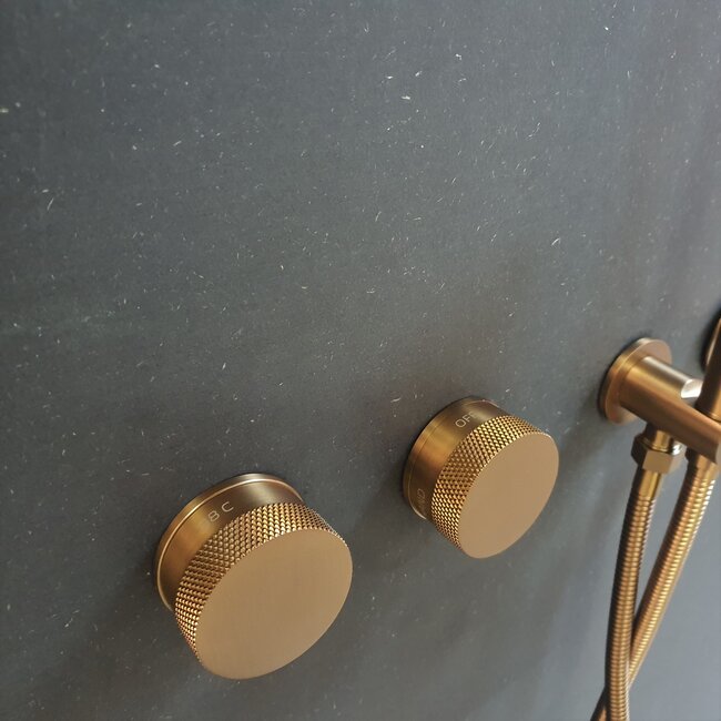 Como Mood 60 inbouw badkraan rose goud met handdoucheset