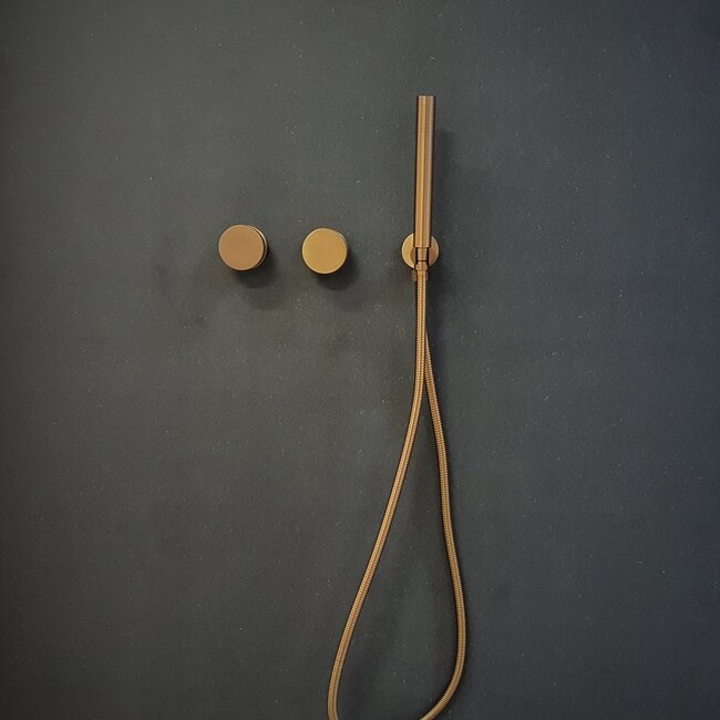 Como Mood 60 inbouw badkraan rose goud met handdoucheset