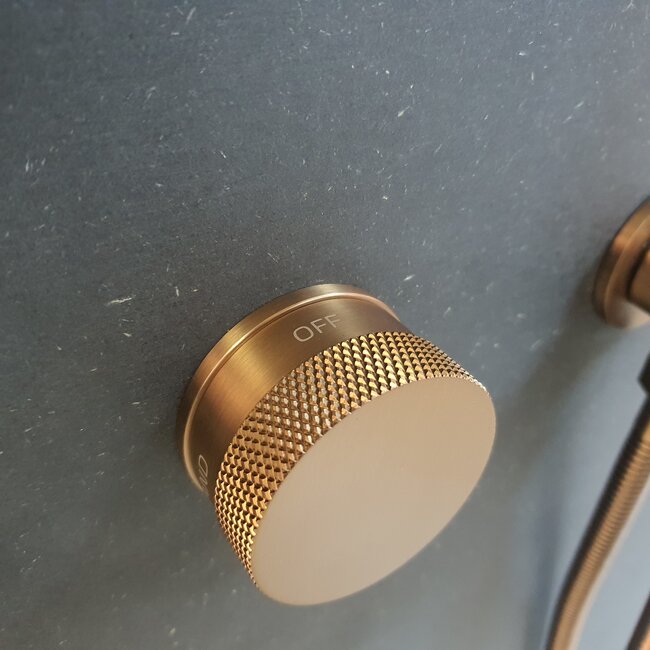 Como Mood 60 inbouw badkraan rose goud met handdoucheset