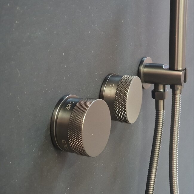 Como Mood 60 inbouw badkraan gunmetal met handdocuheset