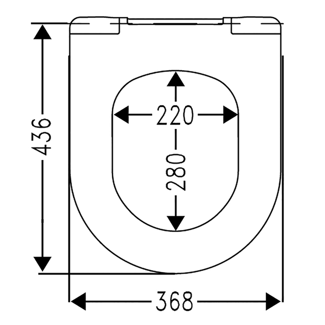 Sanitear Antibacterieel toiletbril zwart- softclose ION