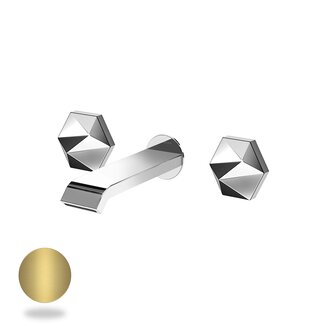 Utopia inbouw wastafelkraan 3 gats goud