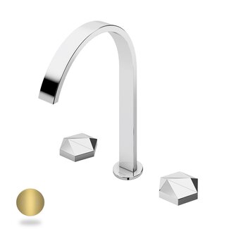 Utopia wastafelkraan opbouw 3 gats goud