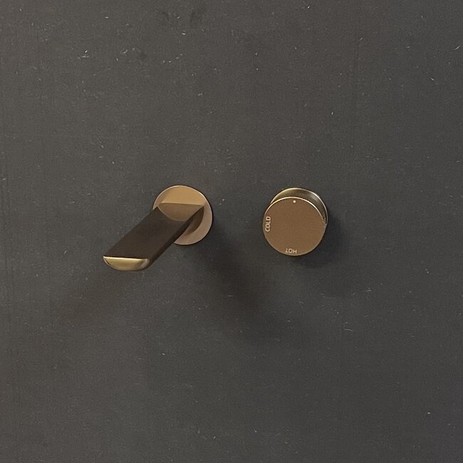 Como Wastafelkraan inbouw Mood 60 Rose Goud geborsteld koper PVD met inbouwdeel-box