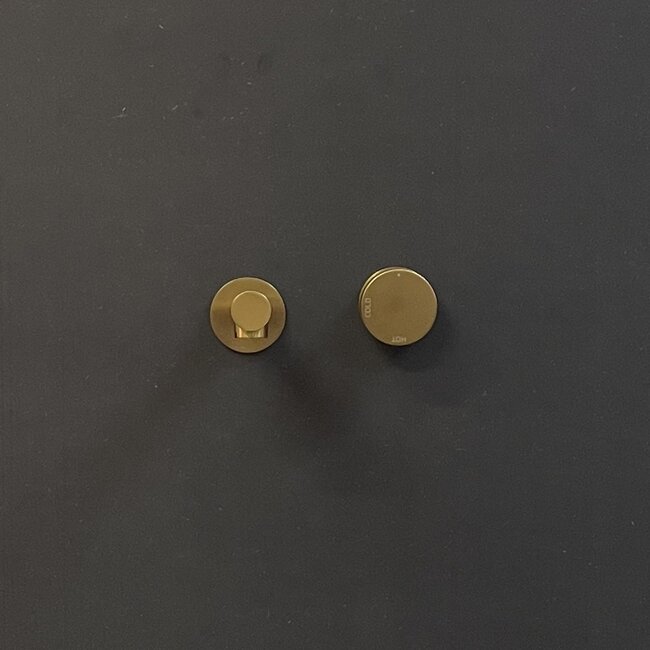 Como inbouw wastafelkraan Mood 60. 20 cm uitloop. Goud PVD-afbouwdeel met inbouwdeel