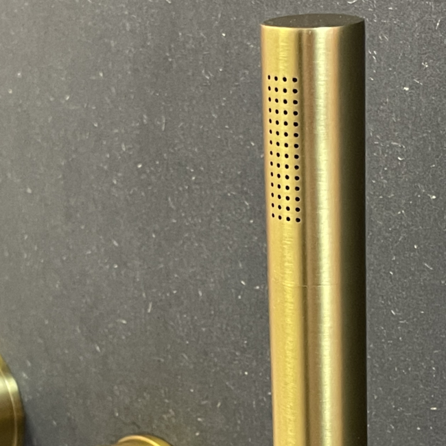 Como Mood 60 badkraan inbouw messing goud met 23 cm baduitloop