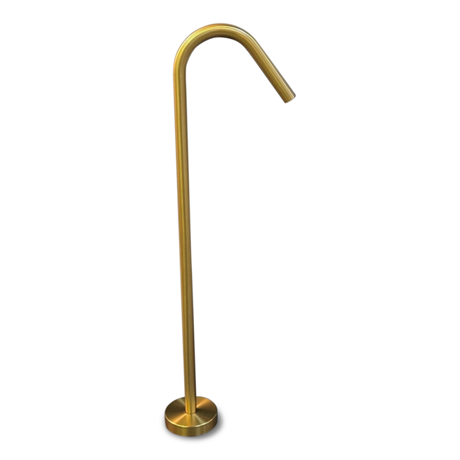 Como Vrijstaande baduitloop geborsteld messing goud