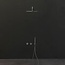 Como Mood 60 Inbouw Doucheset gunmetal. 60 mm geribbelde handels