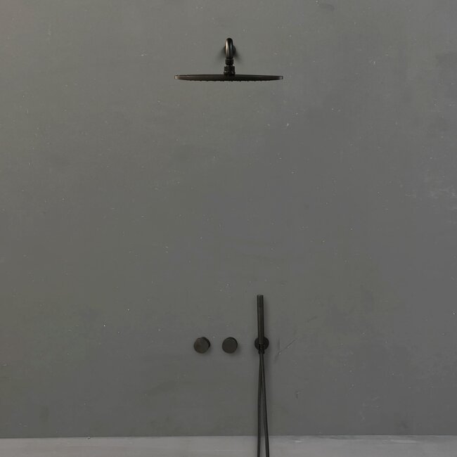 Como Inbouw doucheset zwart Mood 60. waterbesparend met hoofddouche