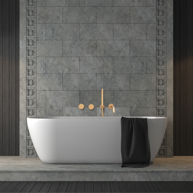 Como Mood 60 badkraan inbouw koper-rose goud met 23 cm baduitloop