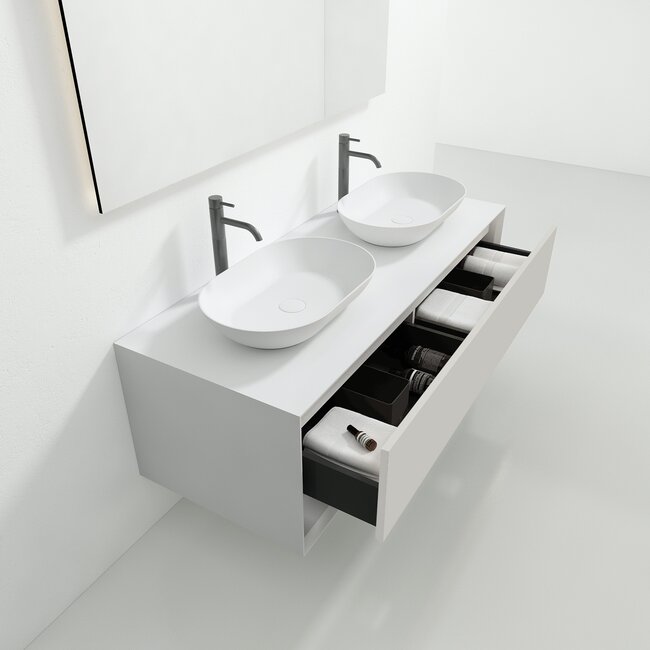 Como  LECCO wit mat wastafelonderkast 140cm met extra storage