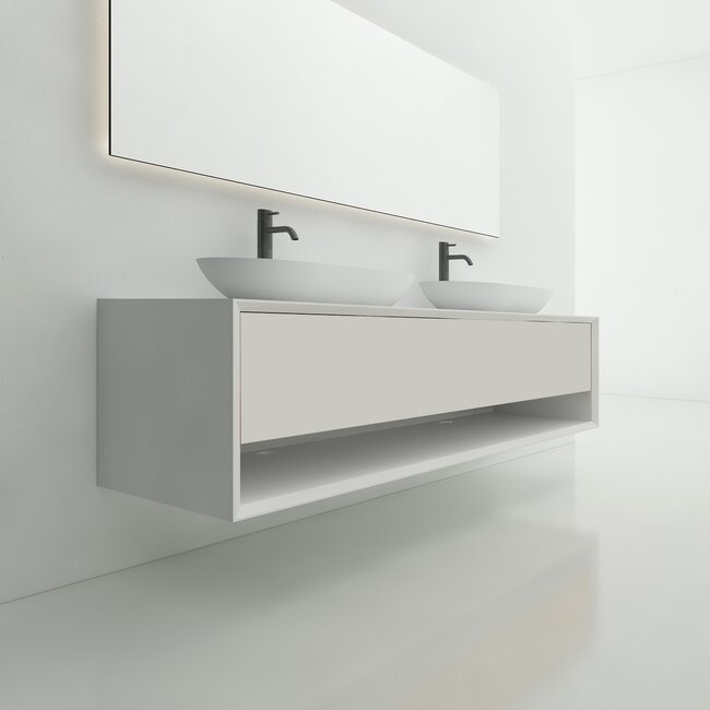 Como  LECCO wit mat wastafelonderkast 140cm met extra storage