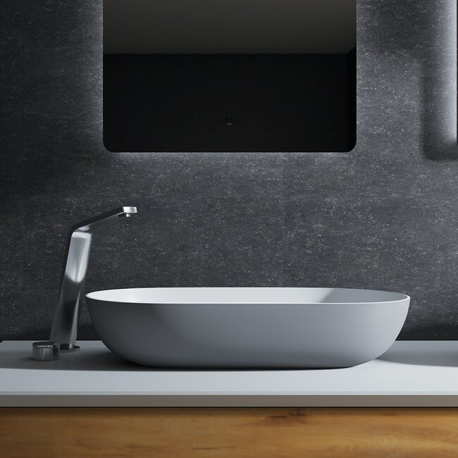 Como Emperio solid surface waskom mat grijs-wit