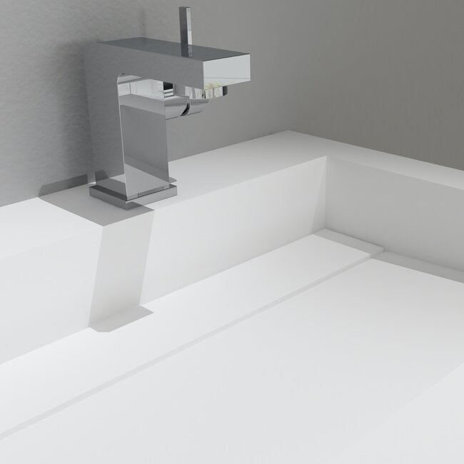 Sanitear Ophang wastafel solid surface 120 x 46 x 13 cm