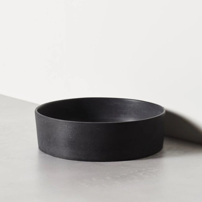 Concrete waskom gecoat zwart 36,5x36,5x11cm