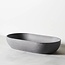 Concrete waskom ovaal gecoat grijs 45x32x13cm
