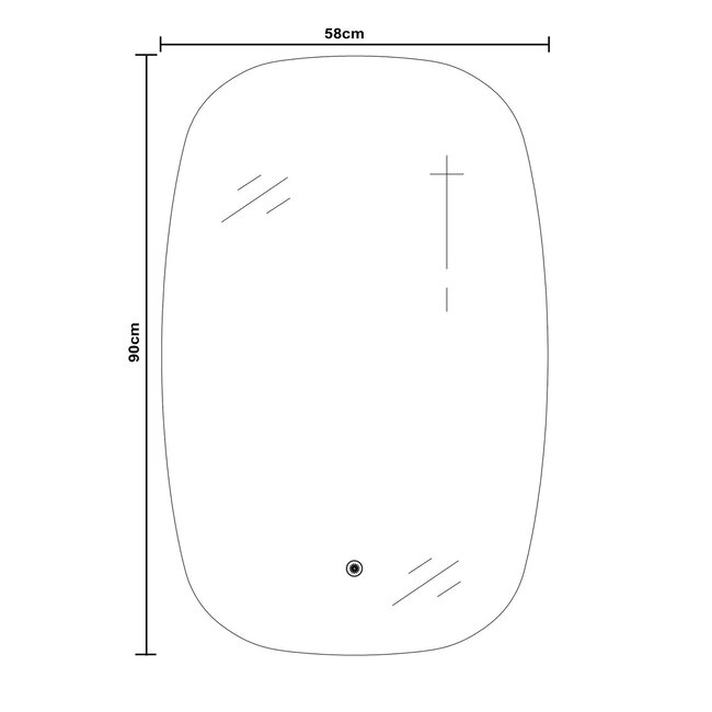 Como design badkamerspiegel met verlichting en verwarmd