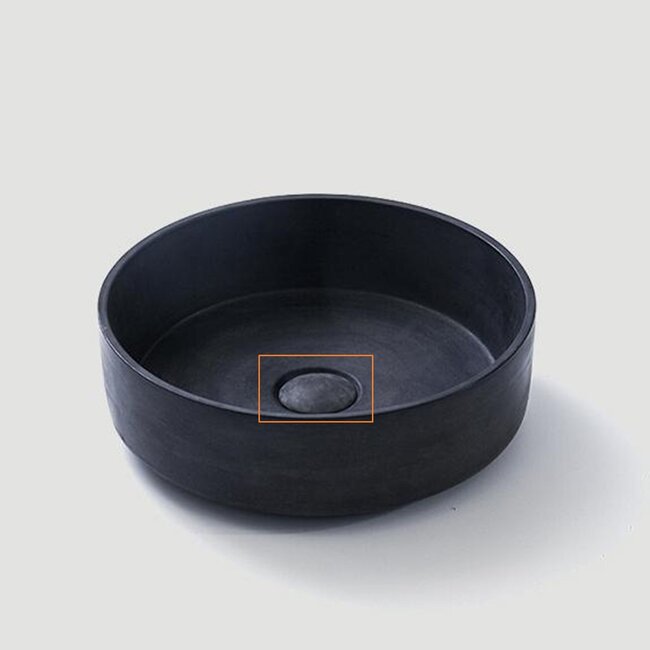 Click waste concrete zwart mat