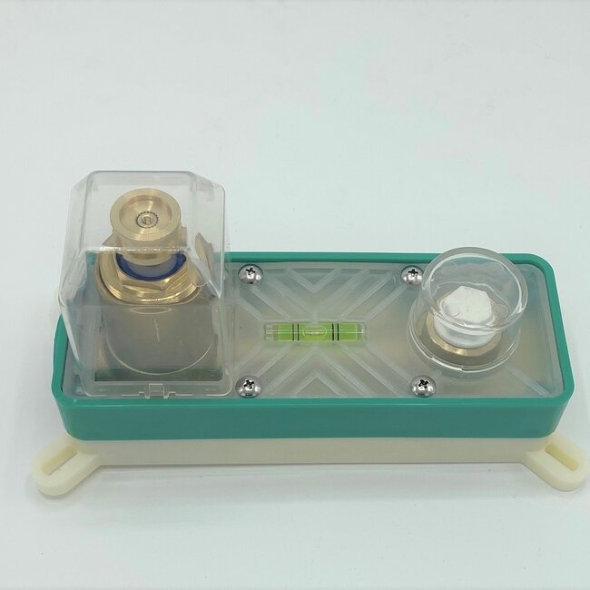 Como Inbouw wastafelkraan Mood 60 goud - messing - geborsteld vierkant uitloop 21 cm afbouwdeel met inbouwbox