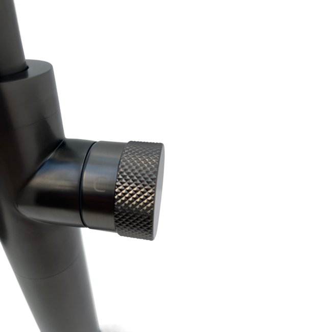 Como Mood 60 verhoogde wastafelkraan tweehendel gunmetal PVD